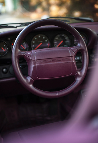 964-Turbo-Look-black-purple-porsche-logo-stearing-wheel